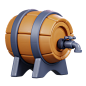 Wine Barrel 3D Icon - Free Download Culture & Religion 3D Icons | IconScout