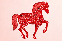 马年民间剪纸设计元素