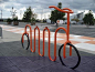 fun bike shaped #bike rack Orange County Great Park, Irvine, #California www.streets-united.com: 