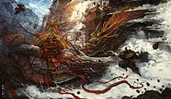 中国风场景气氛图古风山水建筑武侠仙侠CG原画游戏美术素材