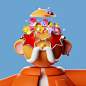 3D c4d cartoon Character design  cinema4d creative ILLUSTRATION 