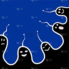 鬼,暗色,蓝色,华丽的,性格,惊骇,恐怖,创造力,想象,显现