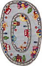 NuLoom Kinderloom Streets Ride, Blue, 3'6"x5'6" Rug contemporary-kids-rugs