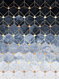 BLUE HEXAGONS AND DIAMONDS