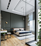 Seamless : Master Bedroom with living area and bathroom in french style with modern features