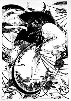 《妖绘卷》是一本以传统水墨画风全新演绎东方古代妖怪的绮丽画卷，根据中国古代神话《山海经》《搜神记》等书，结合中国和日本的民间故事创作了80多幅插图。包括飞禽类的毕方、肥遗鸟、精卫、窃脂、比翼鸟等；走兽中的天狗、獙獙、马腹、雍和等；还有包括天帝、娥皇女英、烛阴、神于儿等天神。书中附所绘形象的来源和解说，集诡异之美与空灵之意于一体，是一本前所未有的中国上古神怪和日本家宅妖怪绘卷。