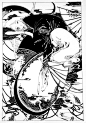 《妖绘卷》是一本以传统水墨画风全新演绎东方古代妖怪的绮丽画卷，根据中国古代神话《山海经》《搜神记》等书，结合中国和日本的民间故事创作了80多幅插图。包括飞禽类的毕方、肥遗鸟、精卫、窃脂、比翼鸟等；走兽中的天狗、獙獙、马腹、雍和等；还有包括天帝、娥皇女英、烛阴、神于儿等天神。书中附所绘形象的来源和解说，集诡异之美与空灵之意于一体，是一本前所未有的中国上古神怪和日本家宅妖怪绘卷。