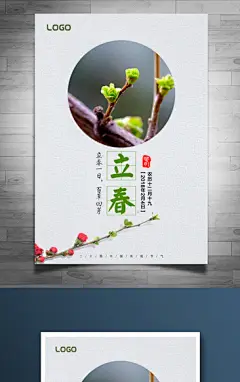 创意精美立春海报模板