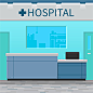 医院服务区插画