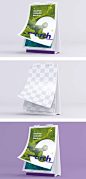 %name 桌面人像日历翻页模型 Desktop Portrait Calendar Mockup Turning Pages