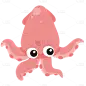 SVG-水族馆鱼类元素-章鱼