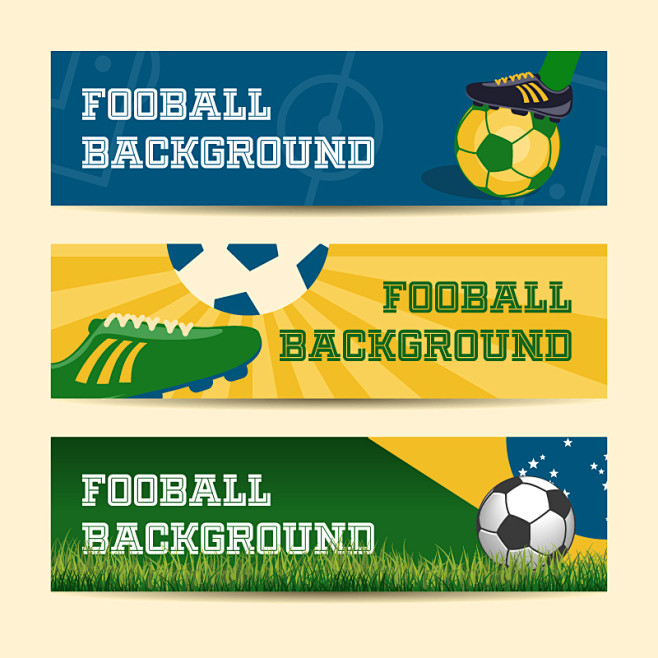 创意足球banner矢量素材，素材格式：...