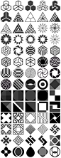 赛博朋克艺术几何抽象logo图标徽标魔法阵元素设计png模板素材