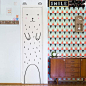 Haru the Happy Bear Door decal / Wall decal for doors, windows or closets / Nursery decor / Bear Vinyl Sticker