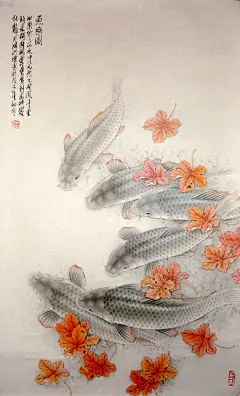 名家画笔下的《红叶诉情》