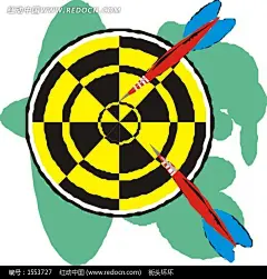 靶心和两支飞镖靶心|插画|飞镖|绘画|卡通|生活百科|矢量素材|手绘|运动器材|卡通老鼠卡通造型|卡通彩虹矢量素材卡通|卡通双层卡通公车灯饰|卡通中秋兔子 卡通