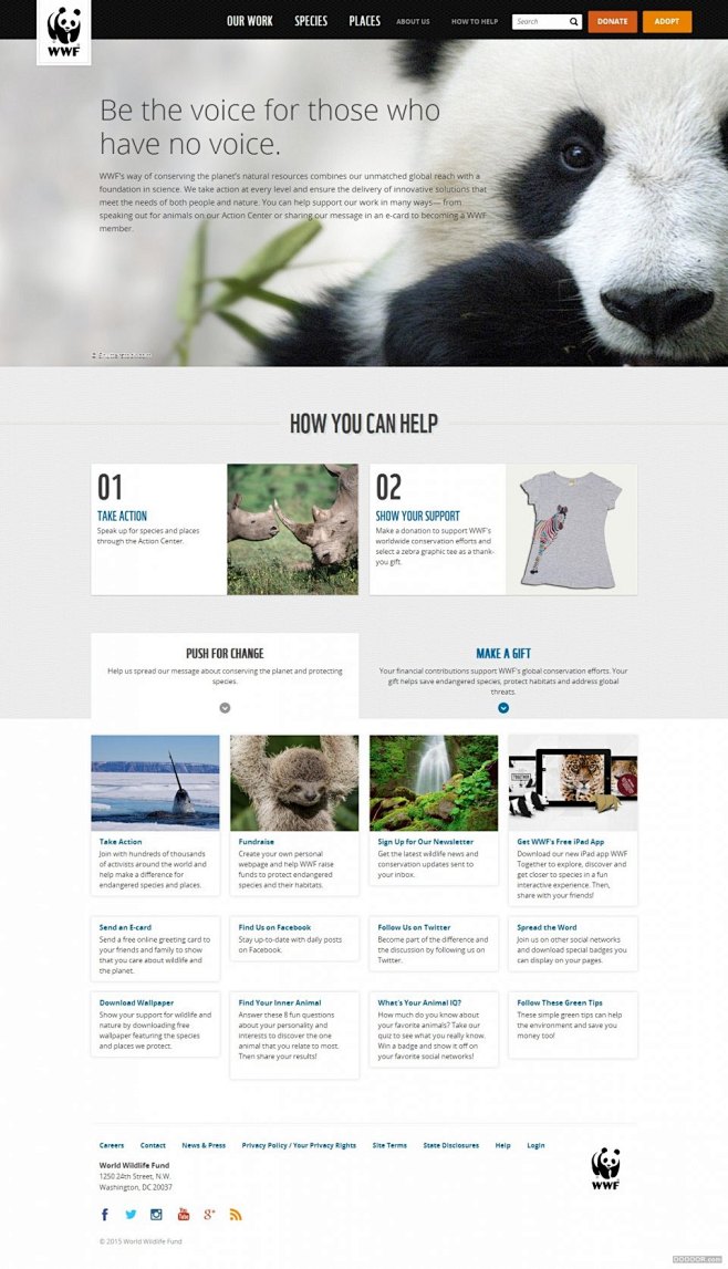 WWF世界自然基金会官网网站页面设计 [...