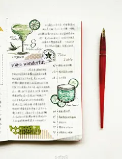 这一周最开心的就是一边吃着粽子，一边做了英文字体整理
真的非～～～常感谢大家的喜欢！看到有小伙伴们回复说准备开始练字了，自己也感到特别幸福～
这一周的手帐送上啦
#给你看看我的手帐吧##what's in my notebook#
@银河系手帐指南 @我们爱手帐_主编君 ...展开全文c