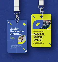 Music Event ID Card Template AI, EPS, PSD