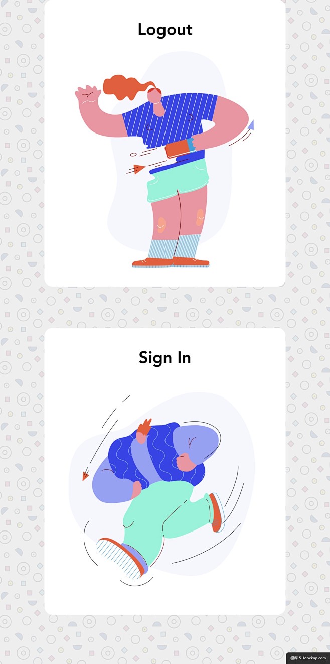 矢量 有趣 人物 插图