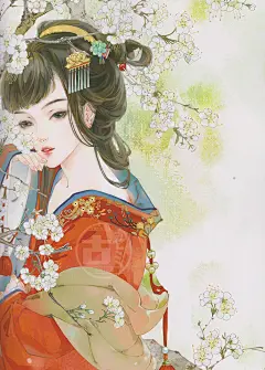 猫君画集 古风水彩美少女插画 高清 80张 XF153-淘宝网