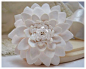 Large White Chrysanthemum Brooch Pin