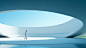 Cinematic Chinese city park complex, a mustan and minimalist sci-fi young woman by viviane sassen, lighting contrast telephoto, James Turrell, Ma Yansong, Tadao Ando, Zaha Hadid, sheer, white and light cyan, 16k hd, hi-res 6k --ar 16:9 --v 5.2