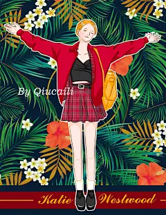 小小丘原创鼠绘手绘动漫漫画漫画人物短发女生头像凯蒂·韦斯特伍德katie westwood