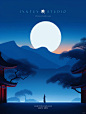 中国风禅意山水｜月色宫阙
