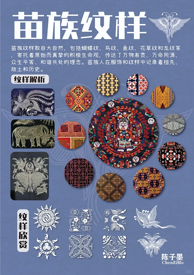 中国传统纹样--苗族纹样 - 小红书-花瓣网