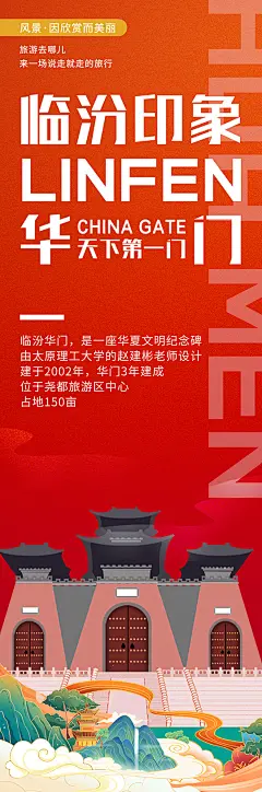 临汾印象华门旅游海报