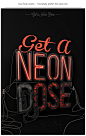 A Dose of Neon : Inspired by Rizon Parein, this 3D typographic design is a personal appreciation project for my love of typography and neon lights.