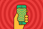 Hypnosis : Illustration about staring at a phone for a long period of time.
