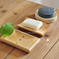 zakka 手工木质肥皂架 荷木皂托 原木创意三孔手工皂肥皂盒 3款-淘宝网