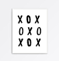 XO Poster, XOXO Print, XO Art Print, Tic Tac Toe Printable, Scandinavian Poster, Affiche Scandinave, Minimalist Poster, nursery decor, love: 