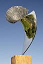 Bronze Abstract Public Art sculpture by artist Thomas Joynes titled: 'Eclipse (Bronze Abstract Garden Sculptures)' £2334 #sculpture #art