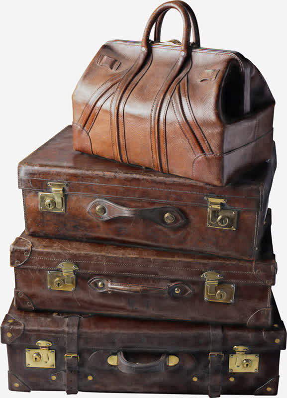 复古行李箱免抠素材 创意素材 png素材