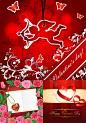 情人节花卉丘比特背景图 ---免费素材下载 www.3lsc.com 三联素材网