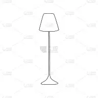 现代灯具为家居室内装饰时尚的loft风格勾勒出轮廓线条。经典的灯笼和聚光灯在简单的线性剪影。画矢量图