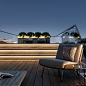 3D architecture exterior luxury modern night view realistic Render terrace Villa