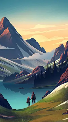 转自：@MONO

本期一周壁纸来自美国插画家 Brian Edward Miller，他在伊利湖畔开设了自己的插画工作室，用精湛的画艺追求着独特的美学。他的绘画中那些壮丽的山峰、河流仿佛具有跨越时空的力量，指引着人类的文明走向未来。Miller 童年时接受过来自父母的工匠教育，从中学到的许多恒久的价值始终支持着他的创作，那就是：憧憬自然、认真工作、珍视家庭。