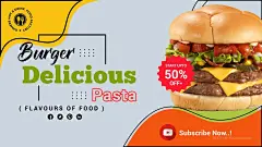 汉堡包优惠海报