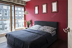 红色卧室壁纸装修效果高清素材 免费下载 设计图片 页面网页 平面电商 创意素材