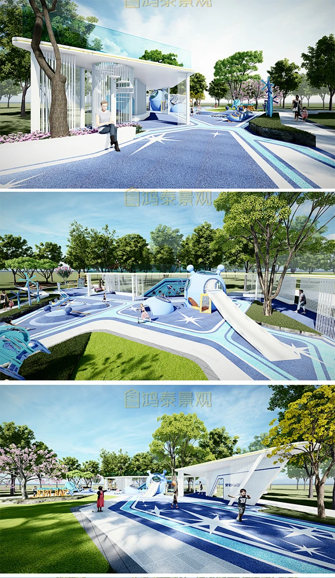 景观儿童活动区su模型玩耍互动器械lumion10场景文件渲染出图参数-淘宝网-花瓣网