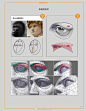 艺用人体头部结构教程分析
.
手绘速写人物插画参考素材
.
研究嘴部眼睛与颈部之间的内在联系 ​​​​