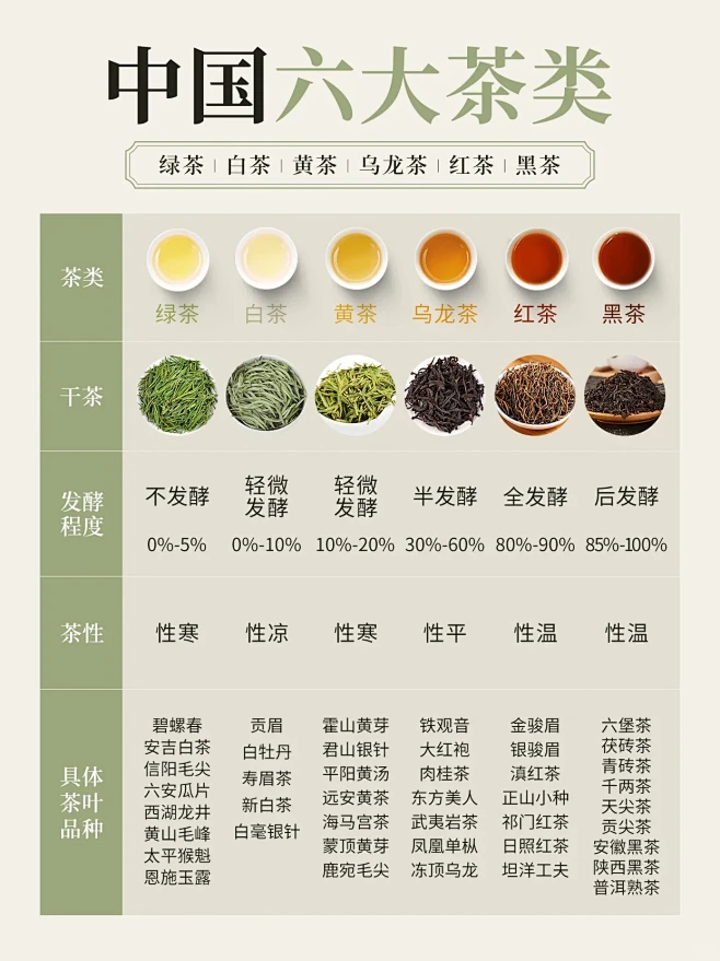 茶知识|中国六大茶类知识-花瓣网