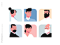 Avatar profile picture icon set illustration by Anton Fritsler for Kit8 on Dribbble