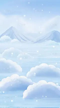 冬至插画汤圆饺子冬雪背景