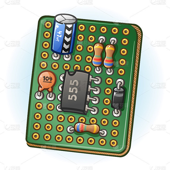 电路板PCB卡通插图