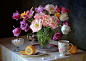 Still life with a spring bouquet